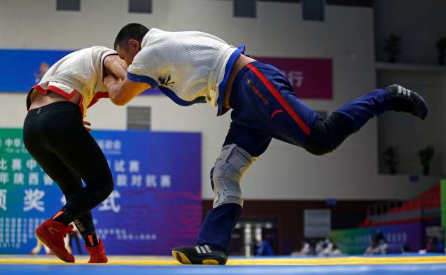 十四运会群众比赛中国式摔跤测试赛在合阳举办