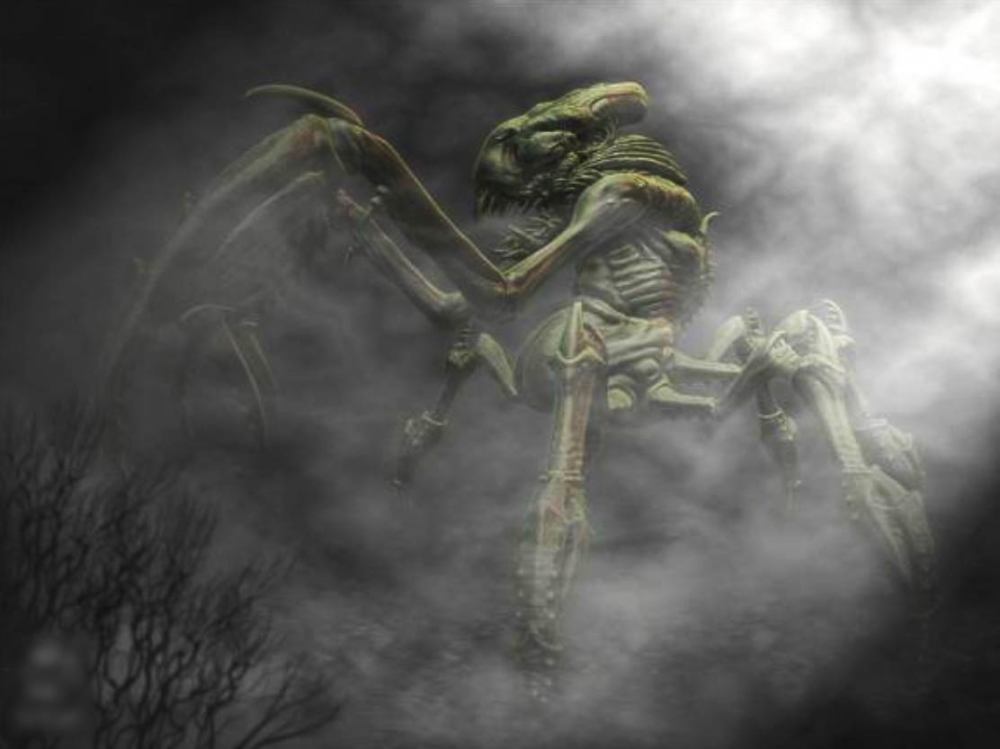 迷雾里x星的顶级掠食者蜘蛛龙虾异形与蜘蛛融合成的恐怖生物