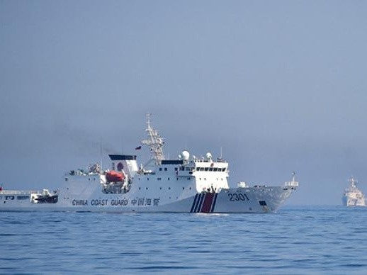 2021年8月19日,中国海警2302舰艇编队在我钓鱼岛领海内巡航.