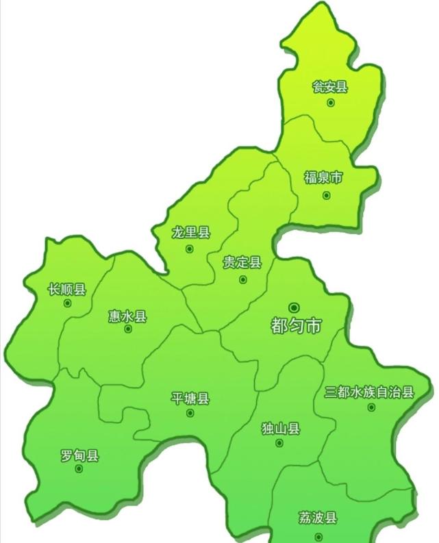 黔南州各县城区面积排名最大是龙里最小是三都你觉得呢