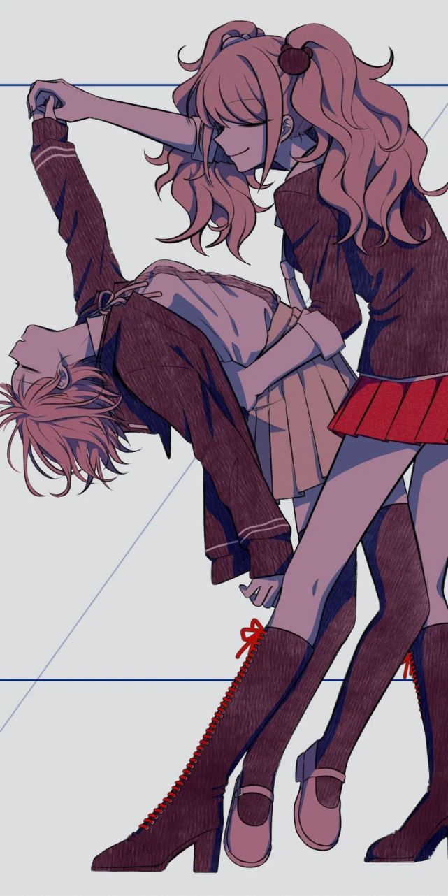 弹丸论破江之岛盾子x七海千秋动漫全面屏壁纸