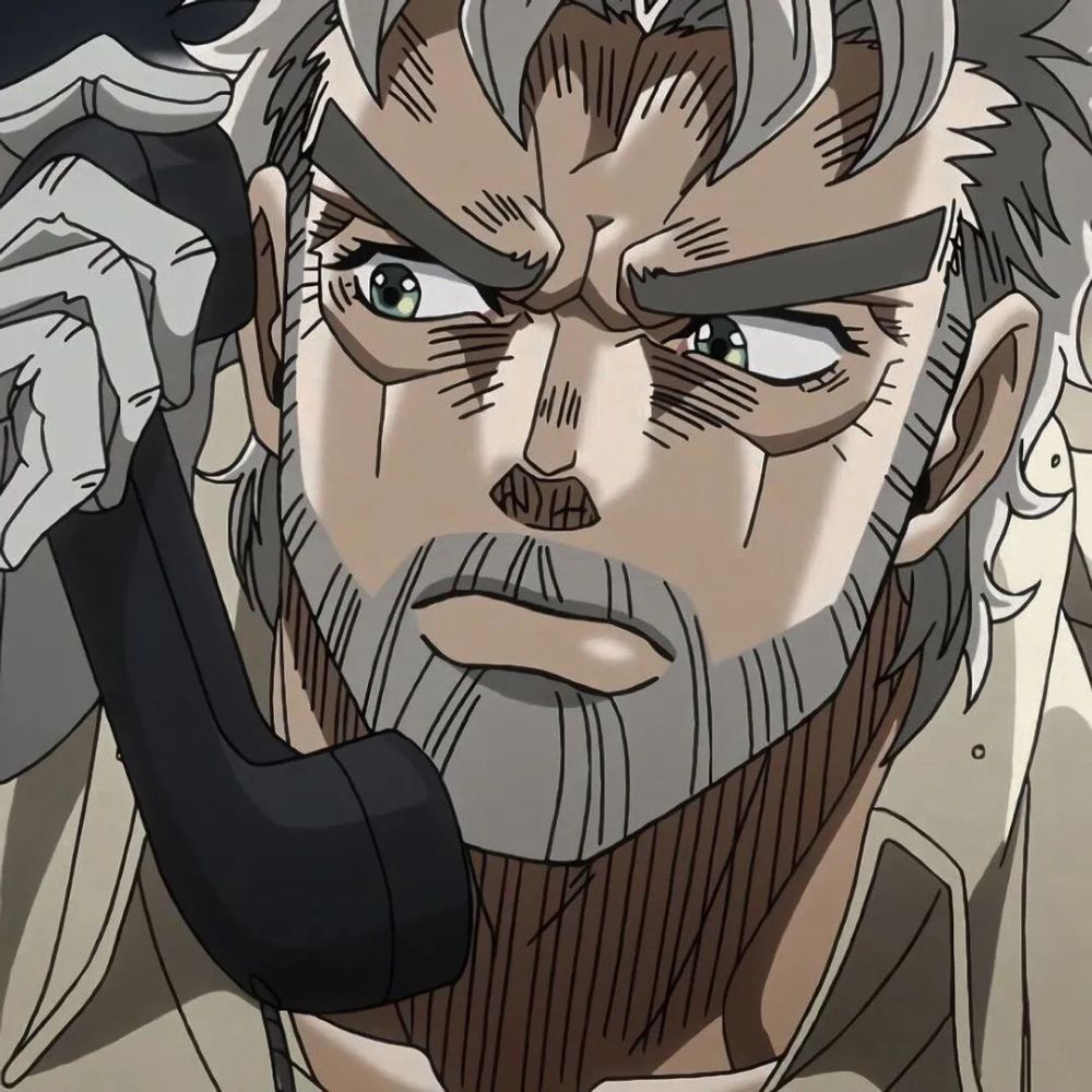 《jojo》乔瑟夫,动漫头像自剪,非主流绅士气度的帅老头_腾讯新闻