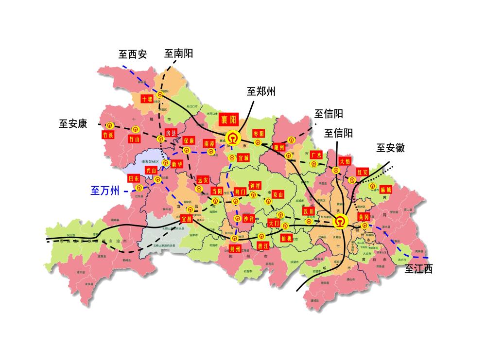 湖北省宣佈:每個地市要建兩條以上高鐵