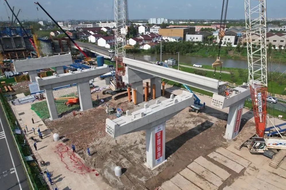 目前s3奉贤段下部结构完成近37%其中南奉公路到航塘港已经完成38根