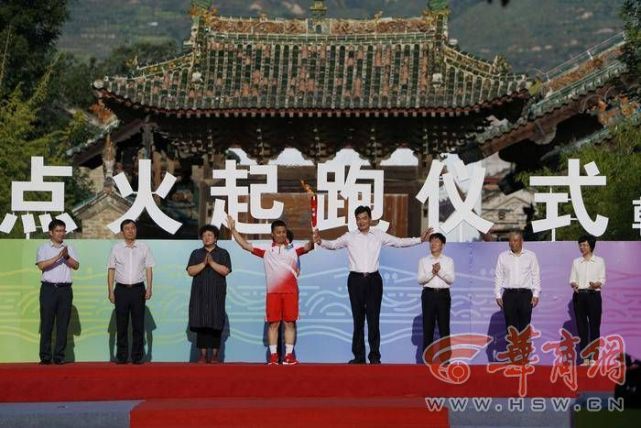 刚刚65名火炬手在韩城传递十四运会和残特奥会圣火