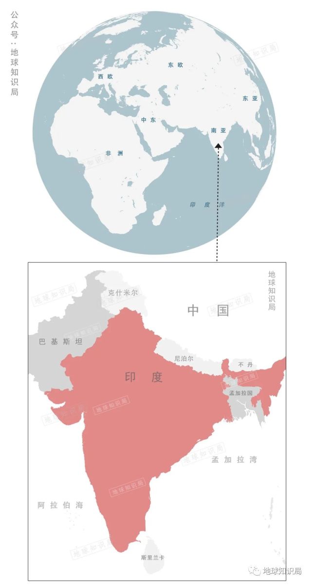 印度的疆域形状也颇具特点如果环视印度所处海陆地缘环境的就不难发现