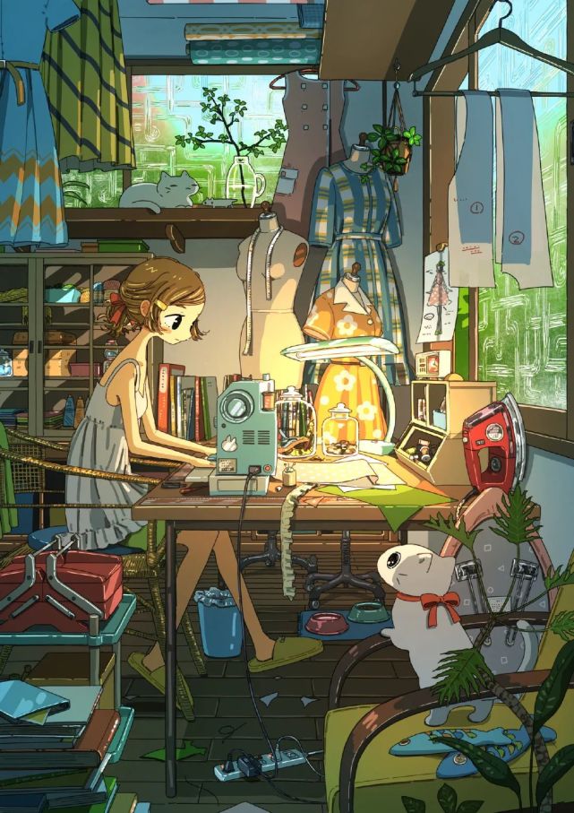 插画欣赏|细致又治愈的场景插画!|插画|手绘|绘画|构图