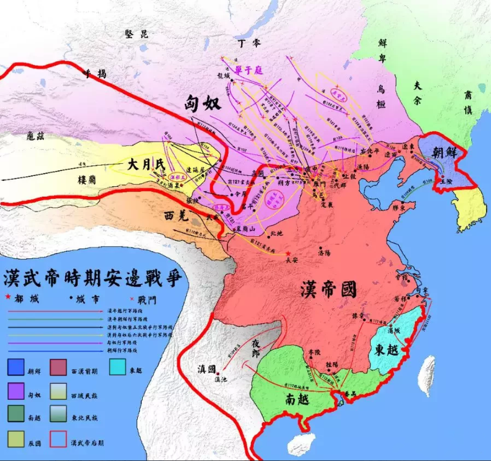 自然而然地臣服於漢朝,為下一步漢朝打擊匈奴貢獻了不少力量,形成了