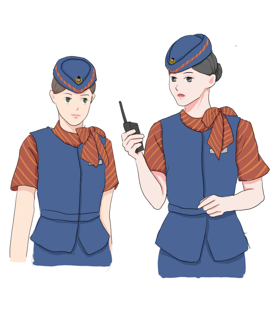 列车乘务员们的"ab面",有点可爱