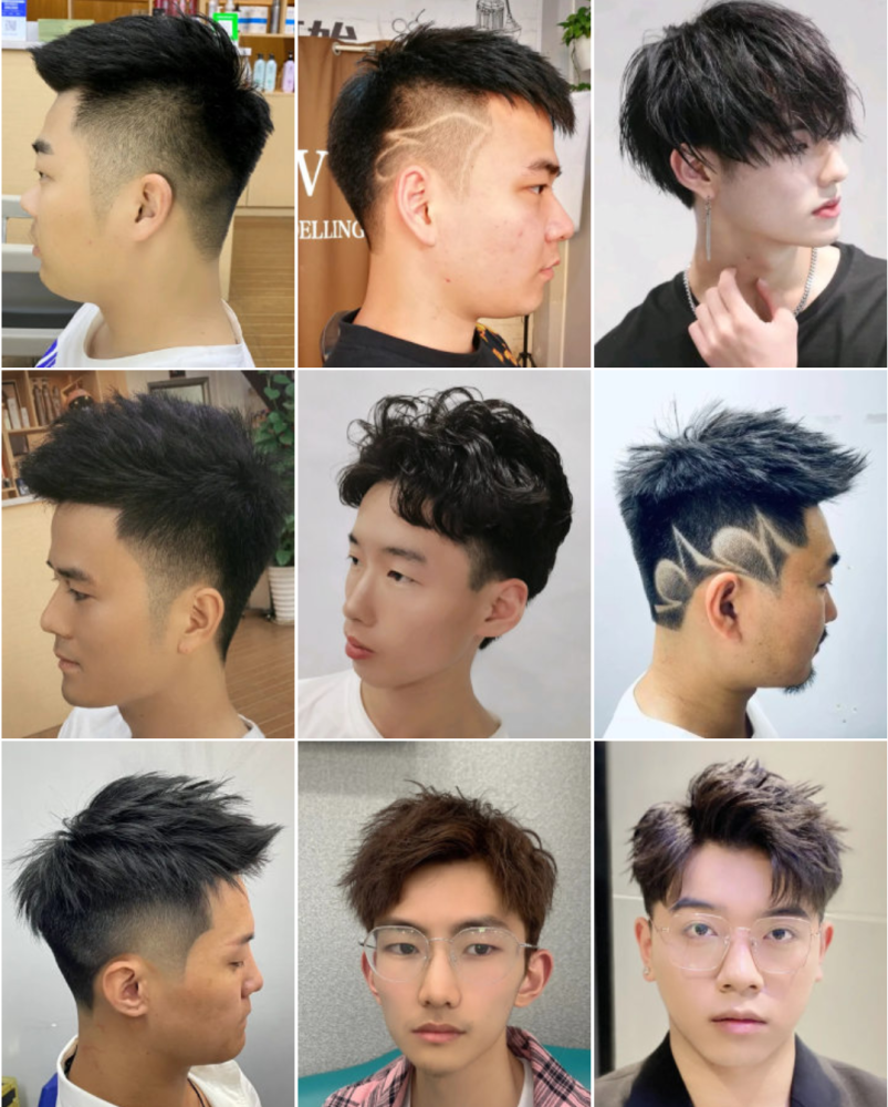 男士发型整体上还是以两侧铲短的款式居多,两侧铲短首先可以去除两侧