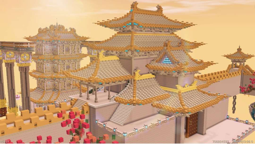 迷你世界之九重云霄玩家自制九重天地图华丽程度过于惊艳
