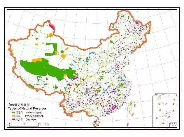 分享各省區自然保護區分佈圖