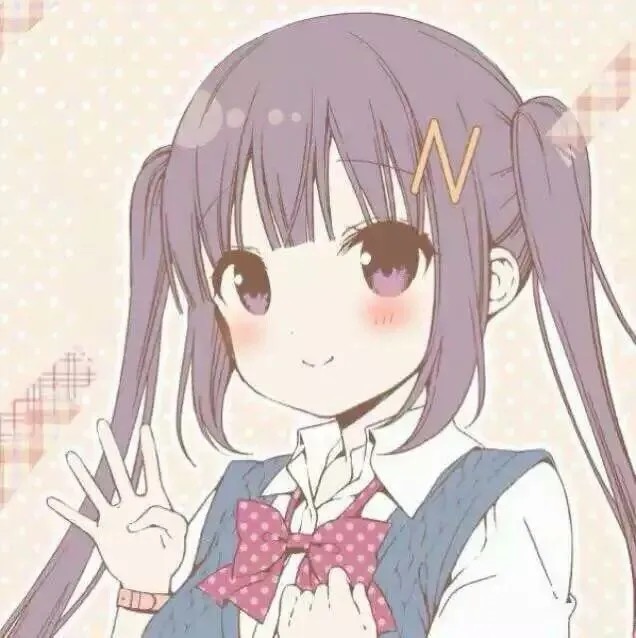 "日系双马尾可爱动漫女生头像"