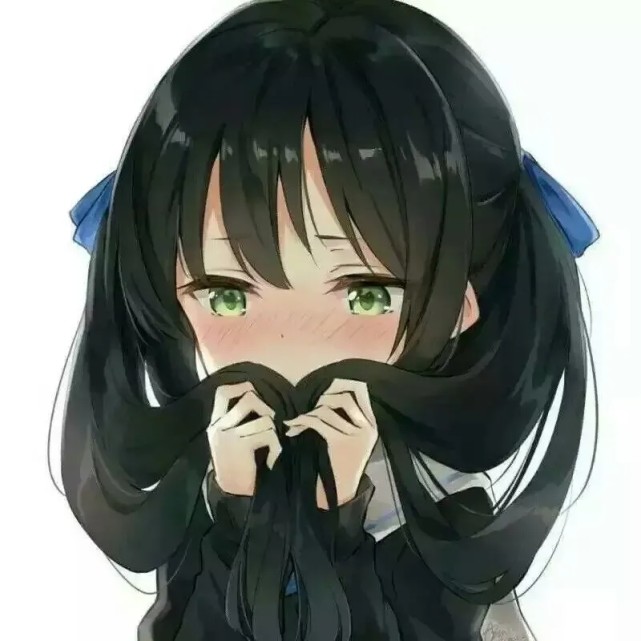 "日系双马尾可爱动漫女生头像"