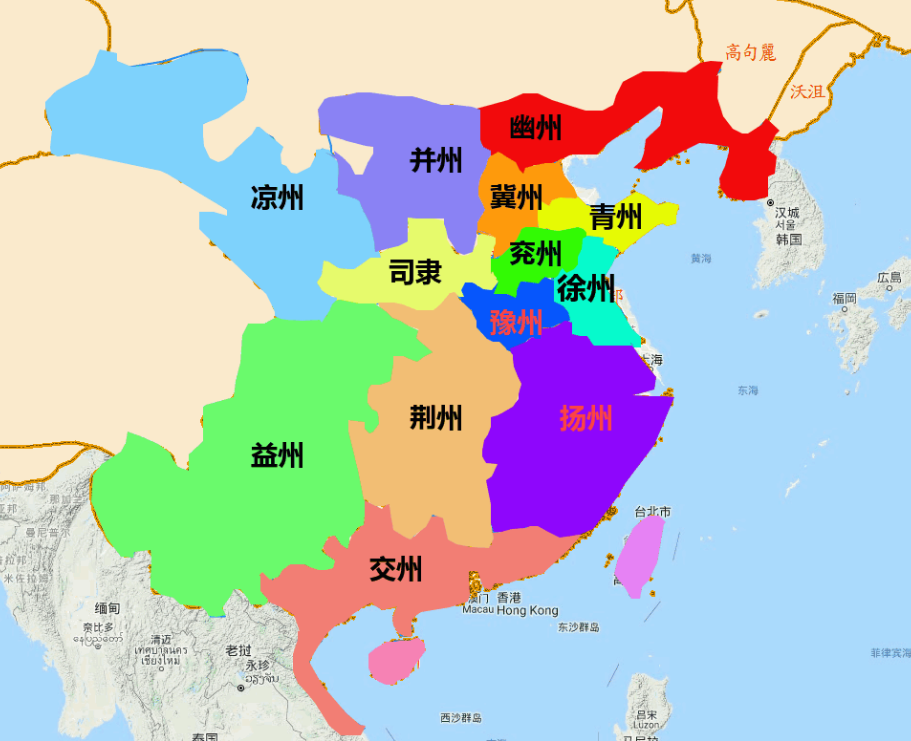 浅谈汉朝十三州为什么南方的几个州各个都是巨无霸