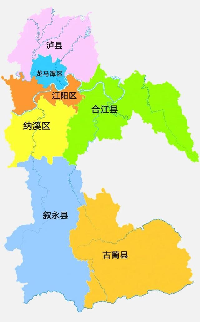 泸州市各区县地图图片