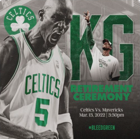 凯文·加内特 【NBA】明年，凯尔特人退役加内特球衣