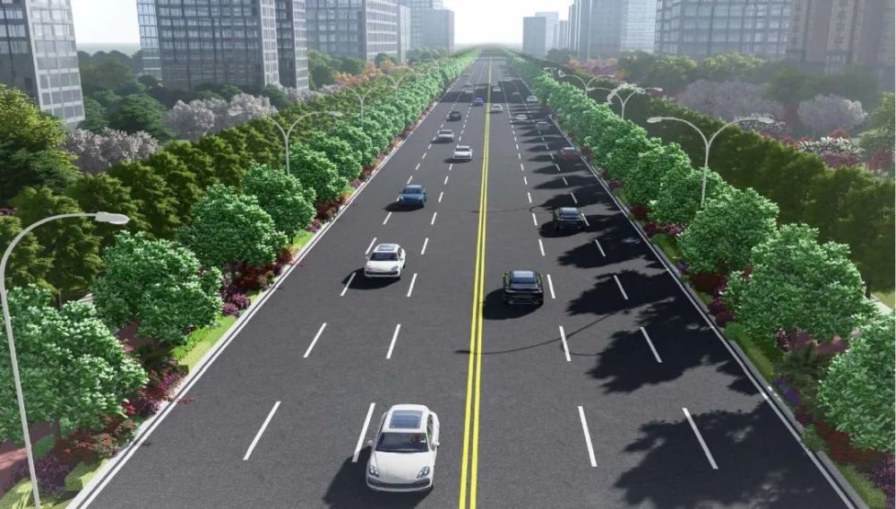 道路全长约 2027m,道路规划等级为城市快速路,红线宽度为40m,安顺经开