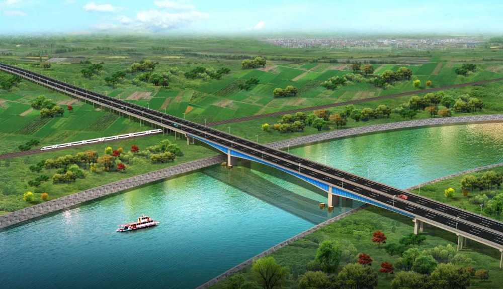 胜陆公路郭姆渡大桥顺利合龙9月底通车
