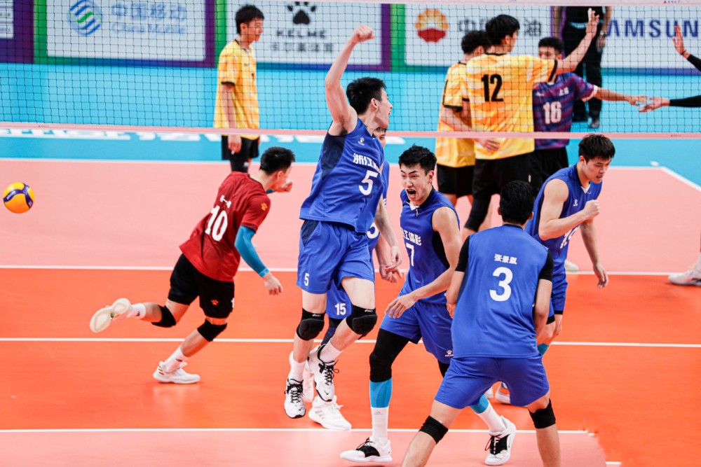 第14届全运会男排半决赛上海男排31浙江男排