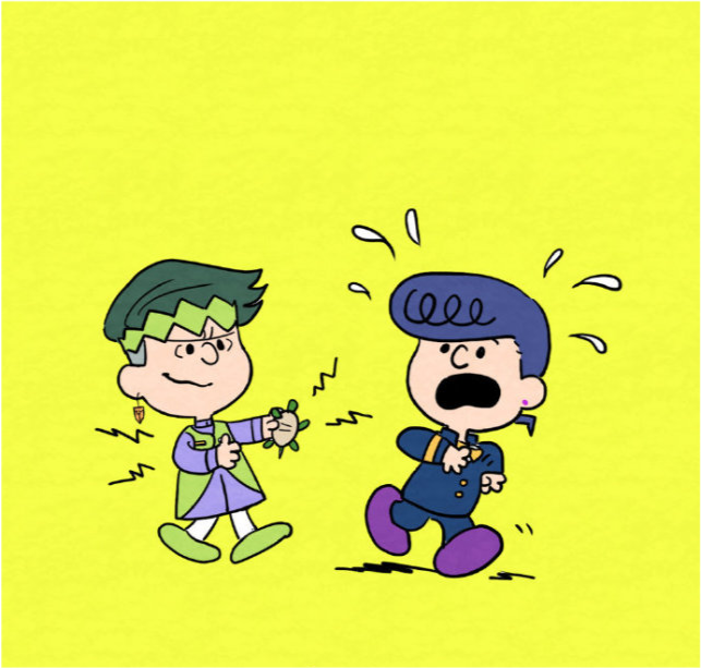 jojo福音石头人掉进了大海就像卡兹停止了思考