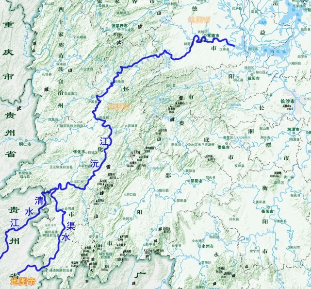 但即使进入了湖南,这条河依然称为清水河,直至流到洪江市区的西南