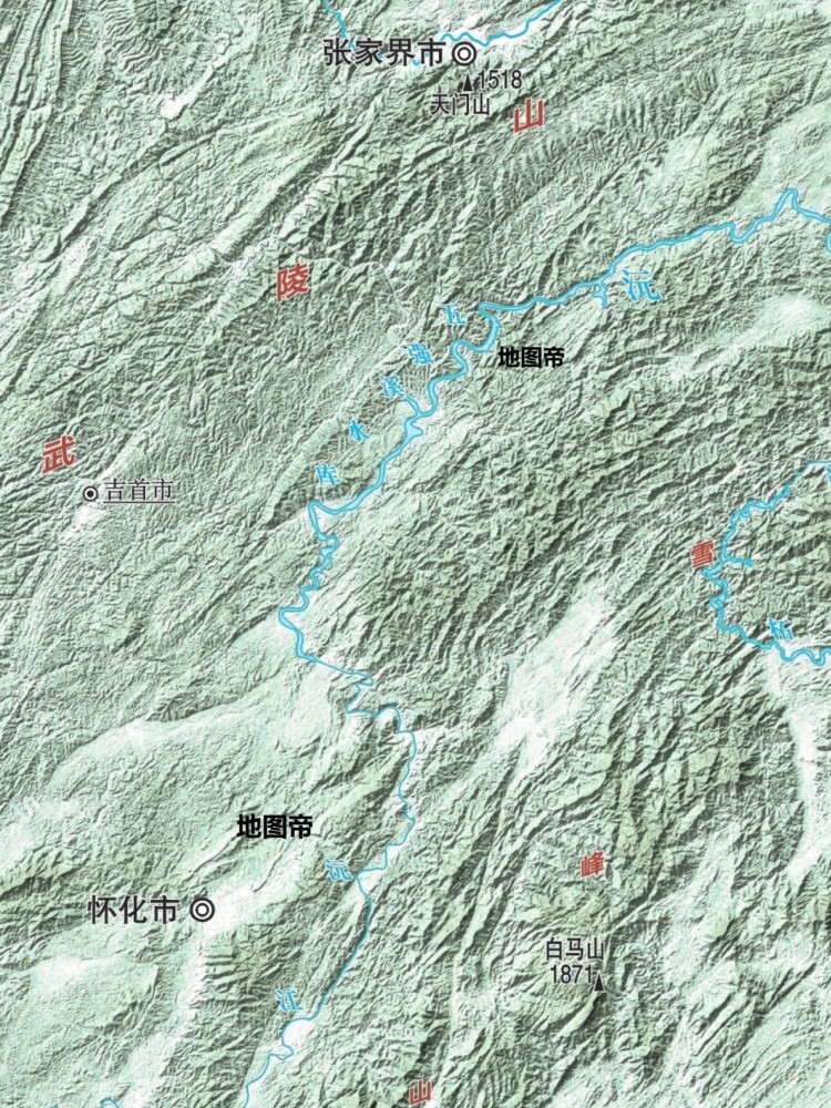 整個湘西地區皆屬武陵郡,還包括貴州省東部地區,基本上涵蓋了沅江流域