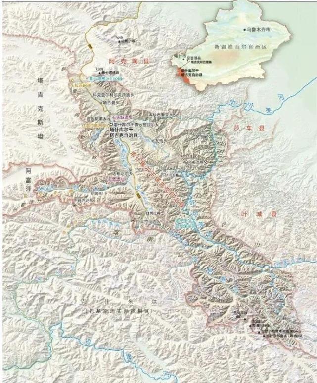 塔什库尔干县地图位置图片