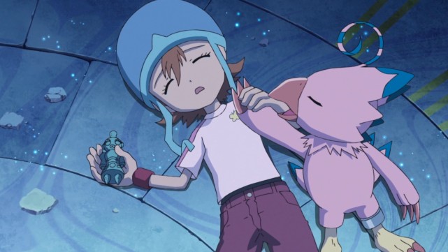 数码宝贝迦楼罗兽徒手硬接盖亚之力武之内空点亮爱心徽章