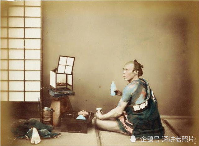 百年前日本武士老照片 身材矮小强悍 面露凶光 切腹程序很复杂 全网搜