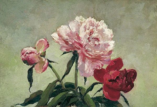 萧淑芳 芍药花 油画逐鹿画坛,谁能登榜"2021「艺周刊」画坛风云榜"