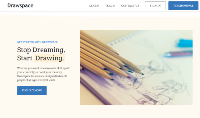 技法学习的课程;drawspace是全球最大并且最权威的艺术教育平台之一