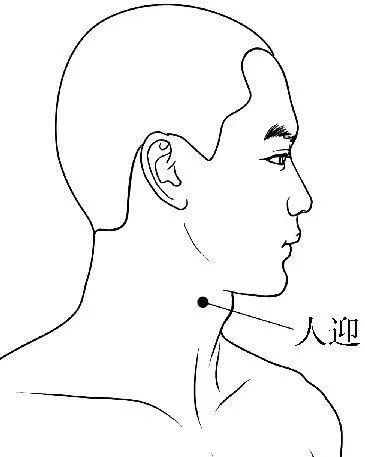 人迎穴位于头部侧面下颌骨部位嘴唇斜下,下巴骨的凹处.