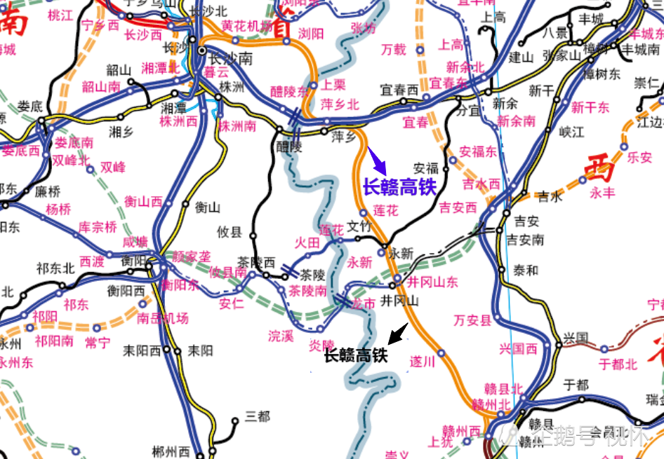 除赣深高铁外赣州枢纽计划再新建5条铁路其中3条是高铁线路