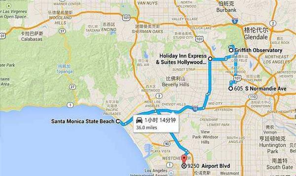 洛杉矶比弗利山庄地图图片