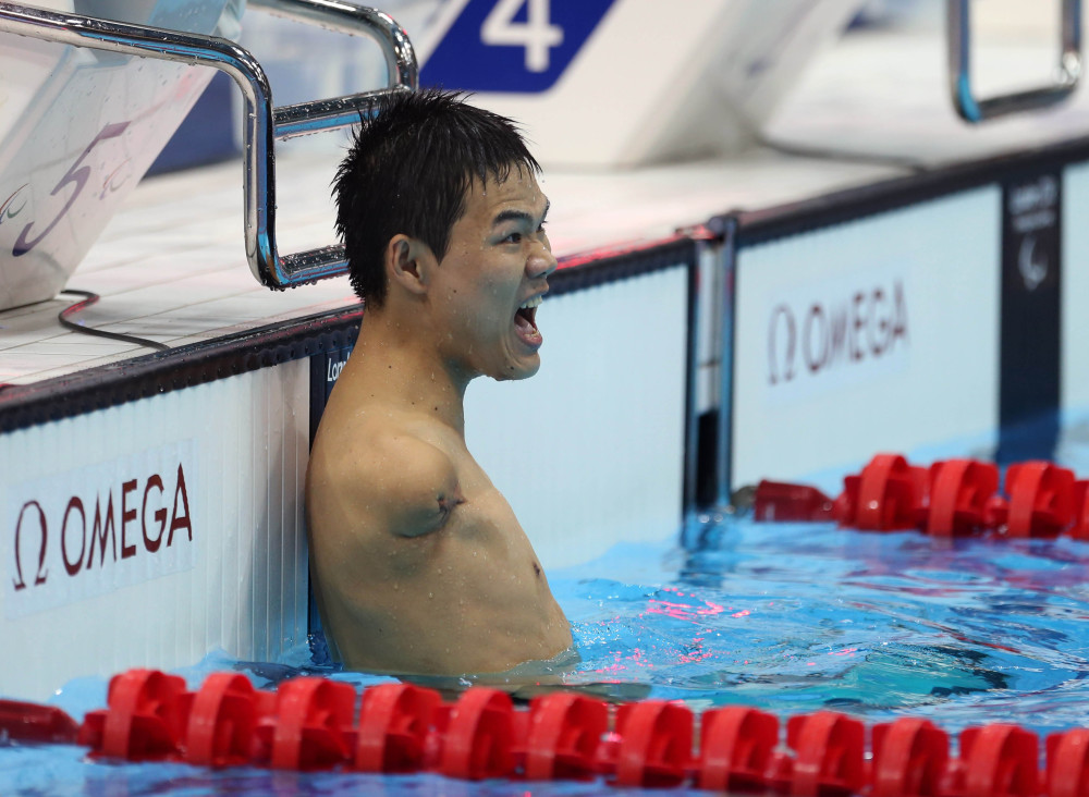 伦敦残奥会该项目冠军郑涛男子100米仰泳s6级比赛中2016年里约残奥会"