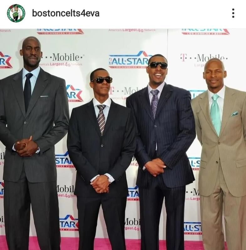 小人之心!加内特晒绿军合照,刻意截掉雷阿伦