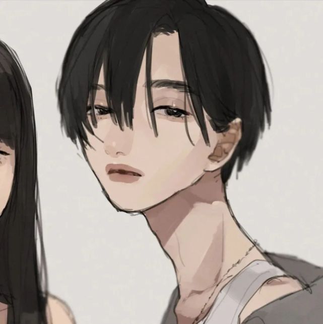 手绘情侣头像|对所有人温和,只对你温柔