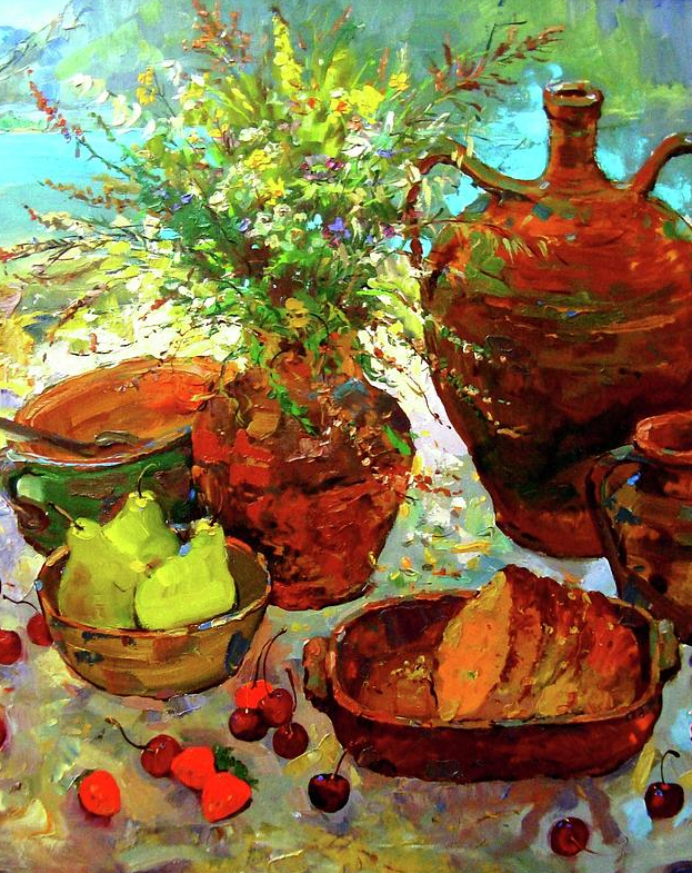 色彩明亮丰富,杂而不乱的静物花卉,别有一番享受!