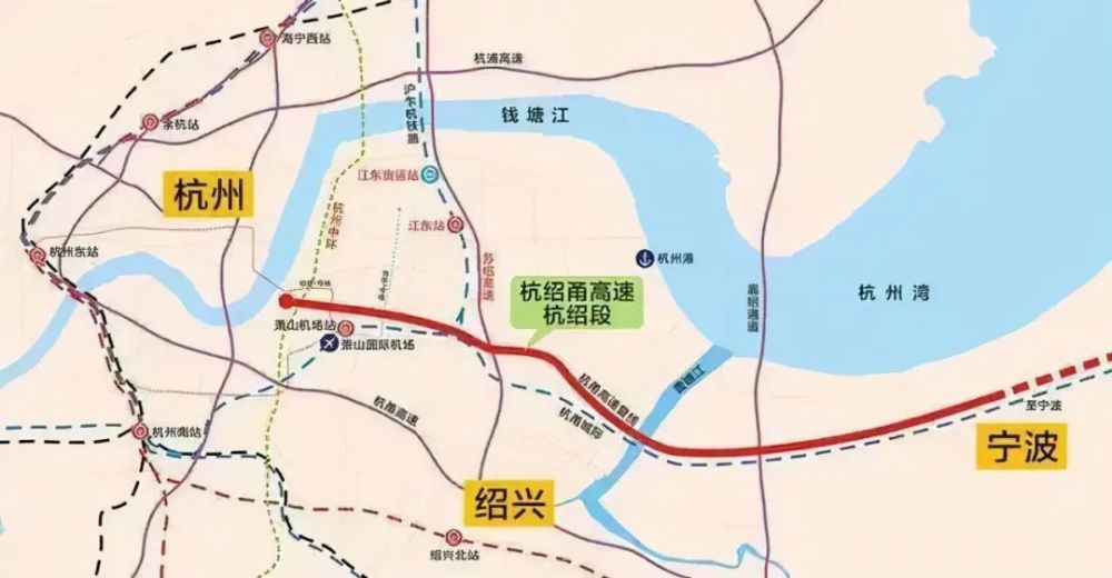 杭甬高速复线线路图图片