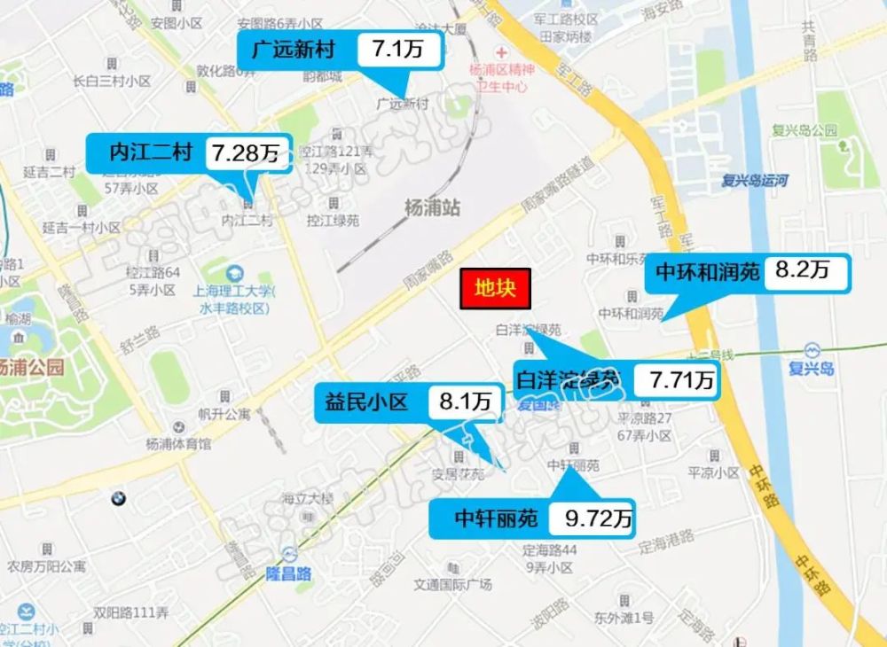 勘地上海杨浦区定海社区d22地块定海街道152街坊