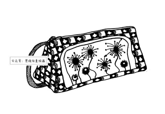 剪刀,双面胶素描纸,卡纸,粗细勾线笔,铅笔,课前准备线描笔袋