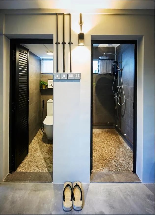 淋浴间加马桶间,洗漱台外移隔墙,这才是卫生间干湿分离的实用性_腾讯