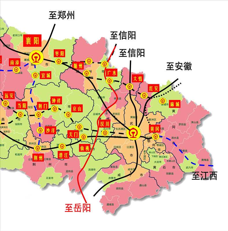 信嶽高鐵列入中長期規劃湖北要建設五條縱向高鐵