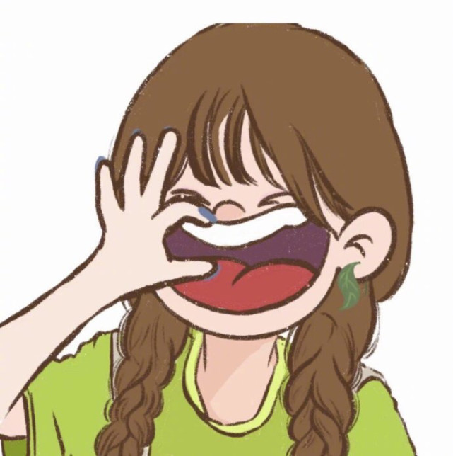 大笑女生头像