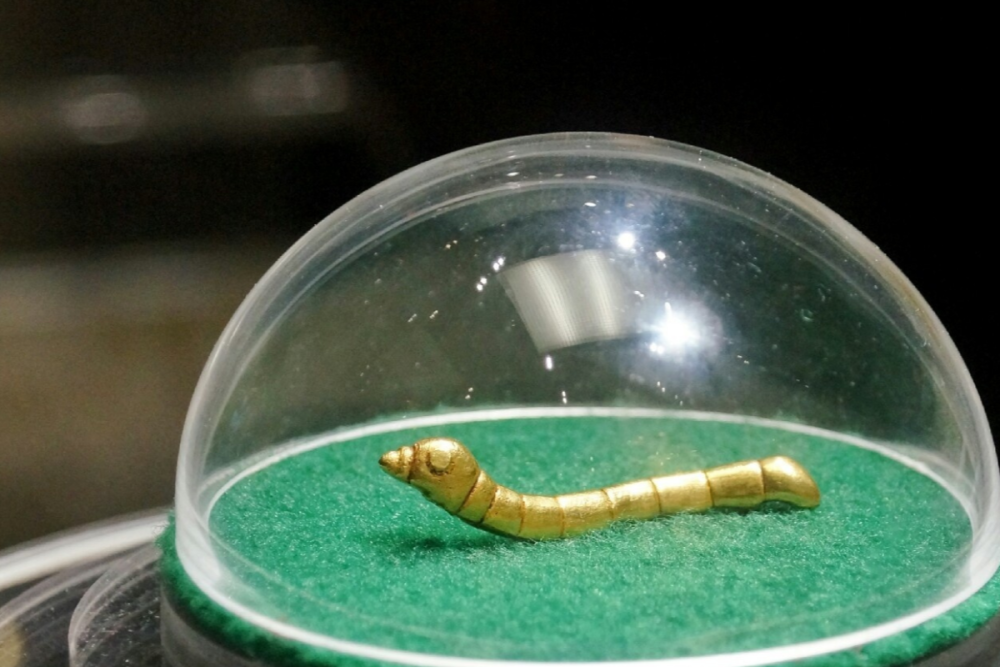 1985年陕西农民无偿上交鎏金蚕如今被国家认定为一级文物