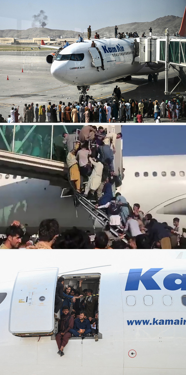图记·阿富汗战争20年|大撤退:各国在一片混乱中撤侨