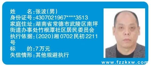 常德市武陵区人民法院最新一批"老赖"名单公布|失信被执行人|常德