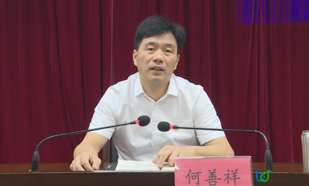 何善祥,王冬,高远,罗俊腾,彭晨等县领导在寻乌县分会场收听收看