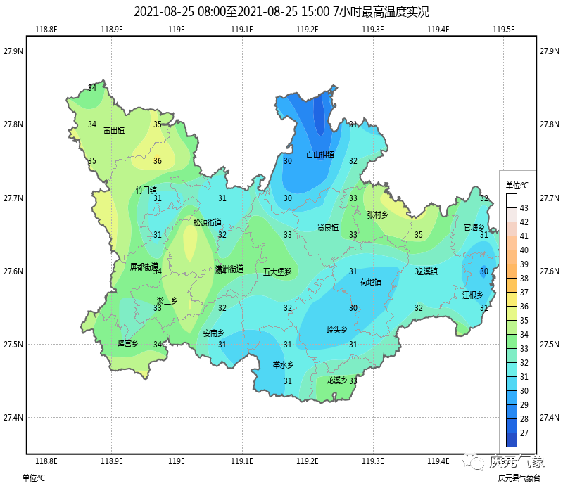庆元天气:晴热继续